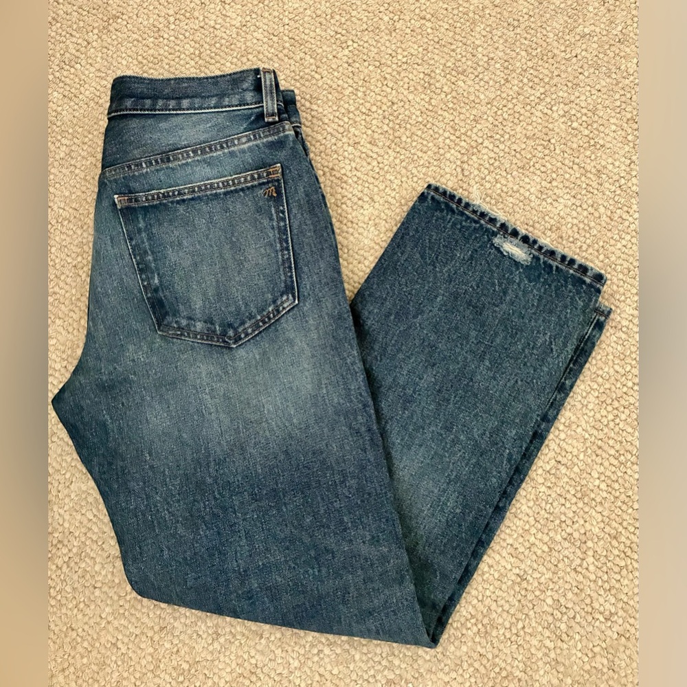 NWT Madewell The Dean Easy Straight Button-Fly Jeans Sz 26P